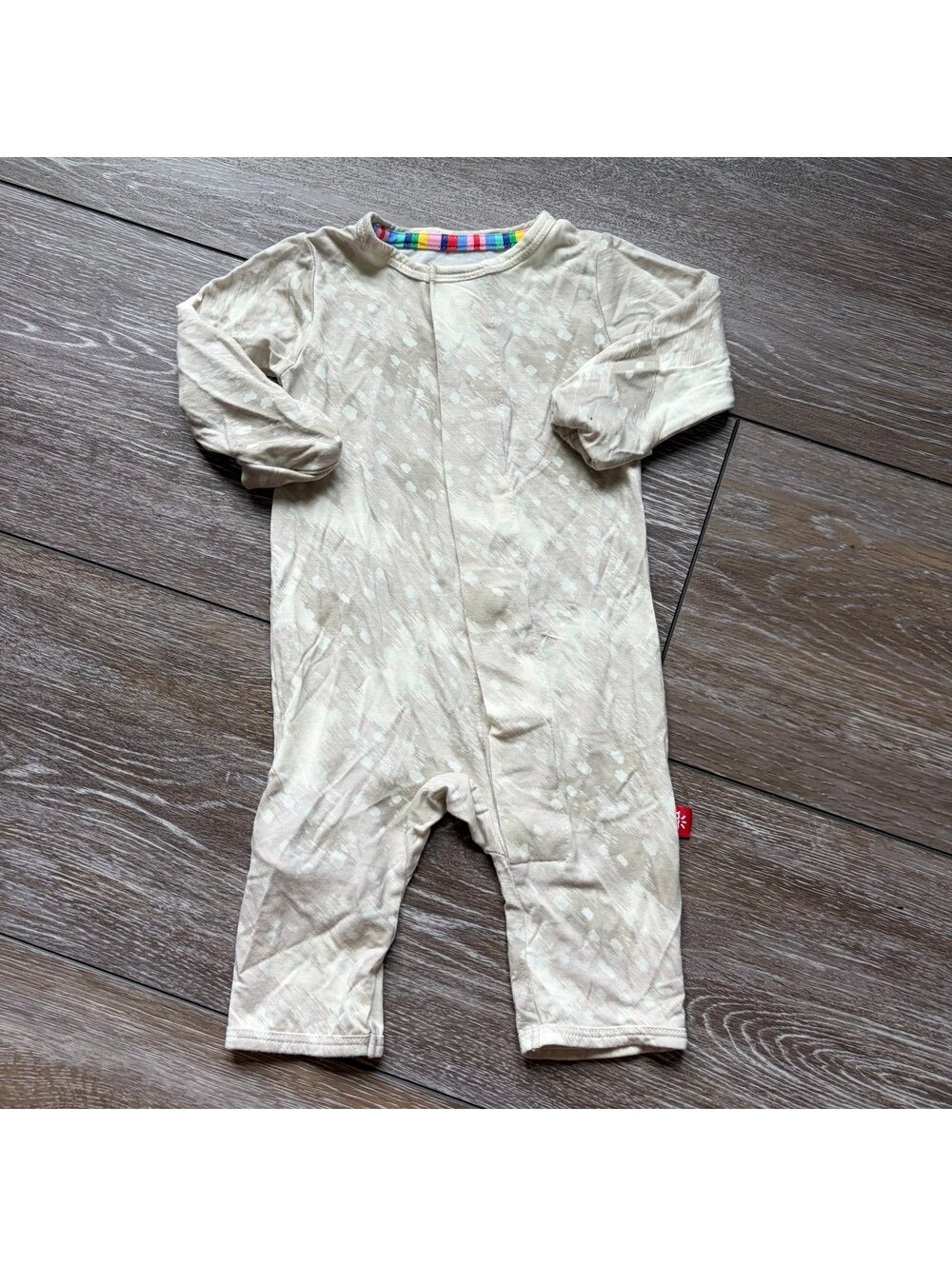 Newborn Magnetic Me Tan Doeskin Coverall